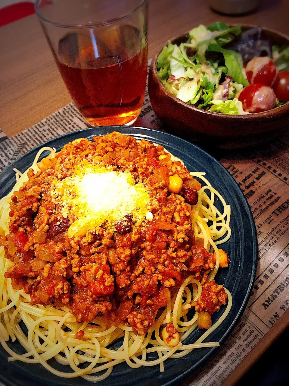 Snapdishの料理写真:ミートスパ🍝|Rakiaさん