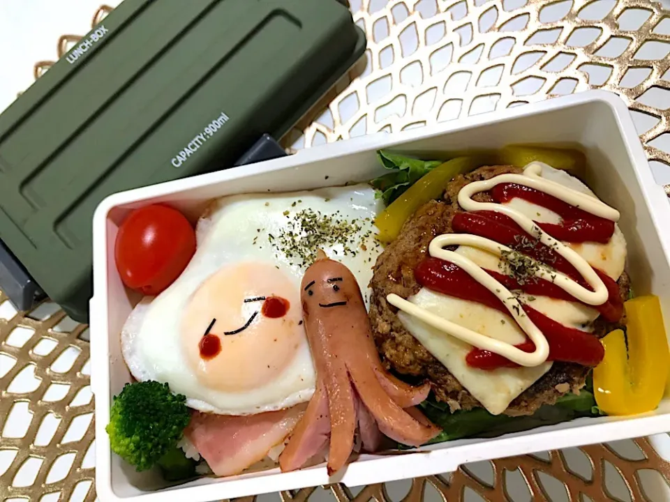 #ロコモコ弁当|おかゆさん