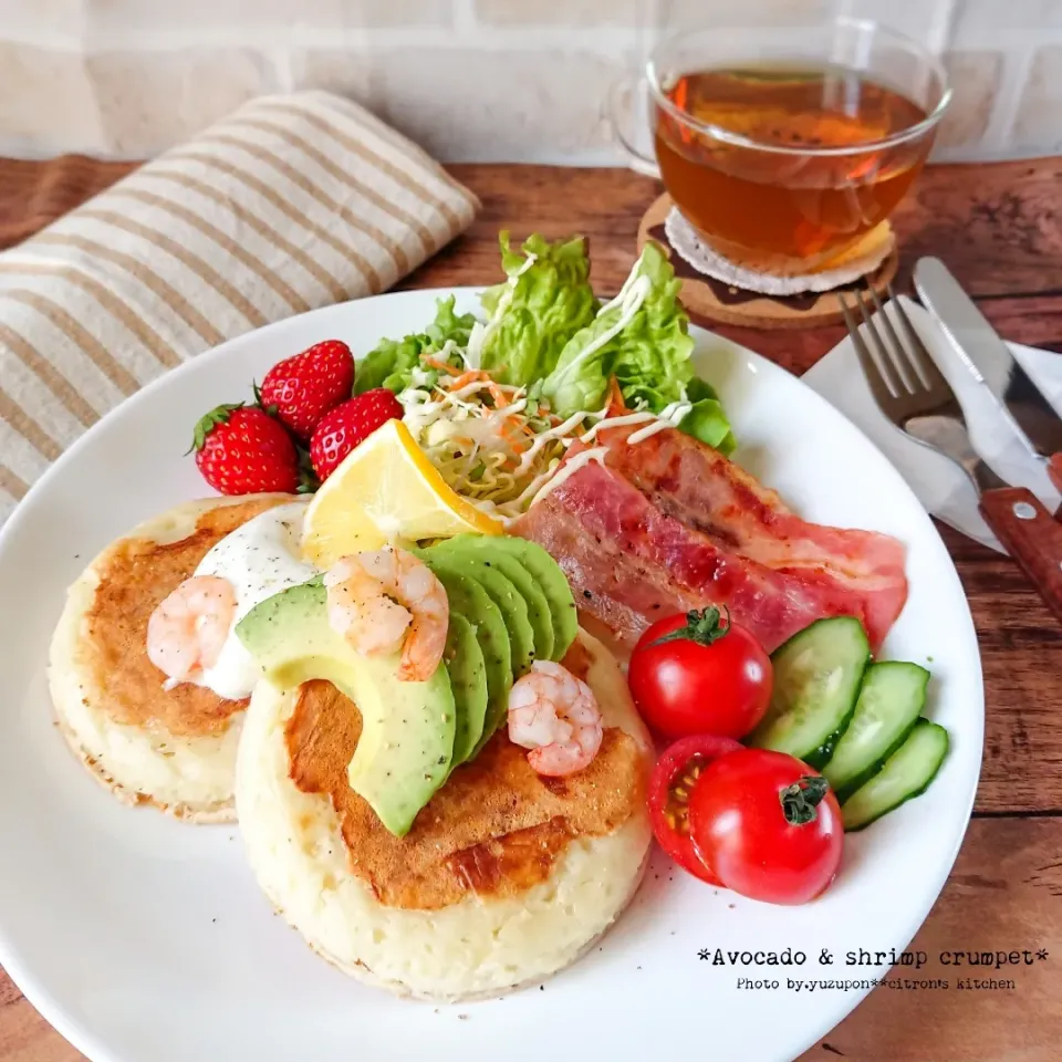 おうちcafe気分♪イーストパンケーキ・クランペット☘|ゆずぽんさん