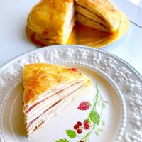 苺と桜のミルクレープ🌸🍓🌸🍰✨