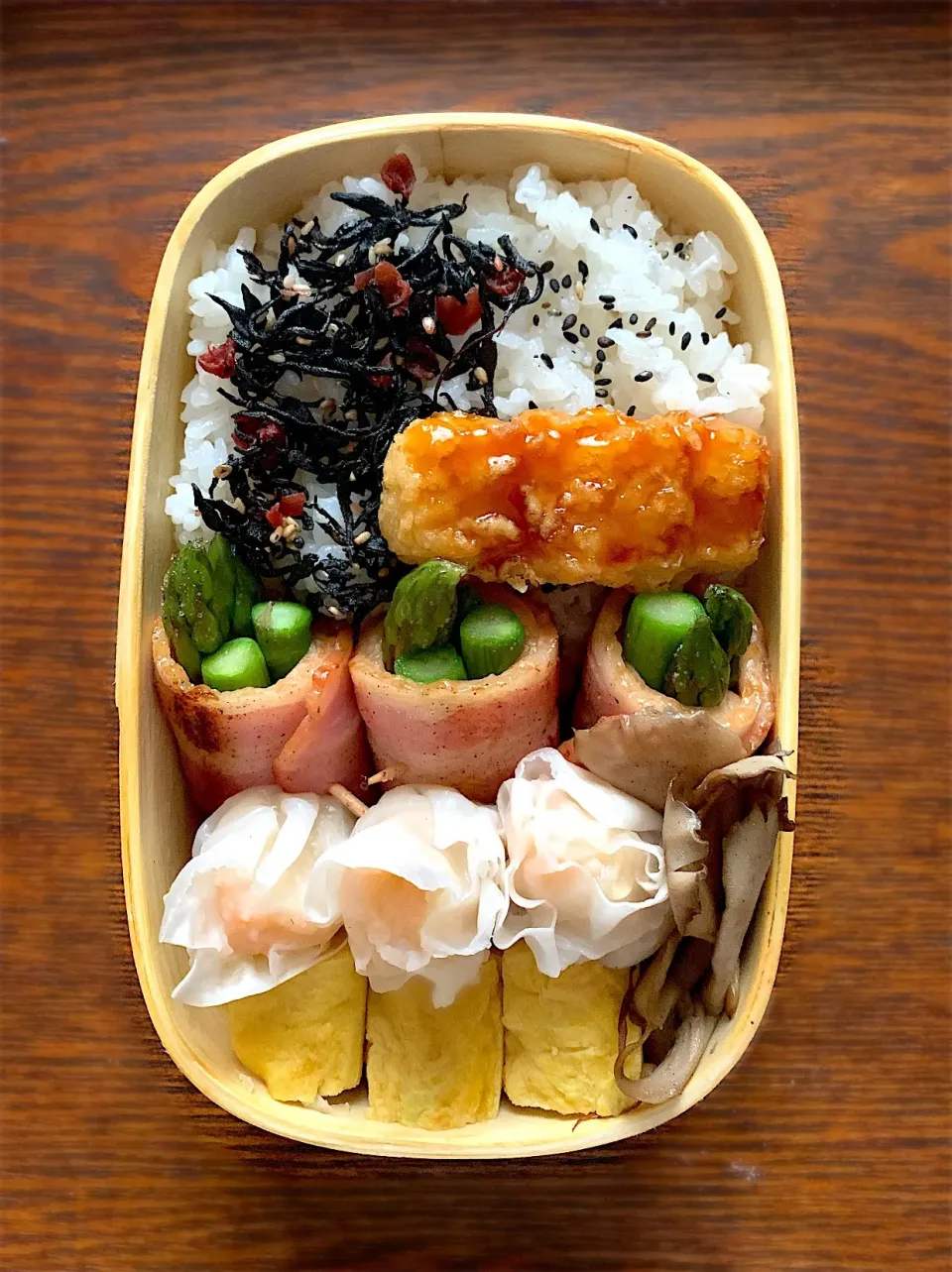 アスパラベーコン巻きお弁当🍱|marimoさん