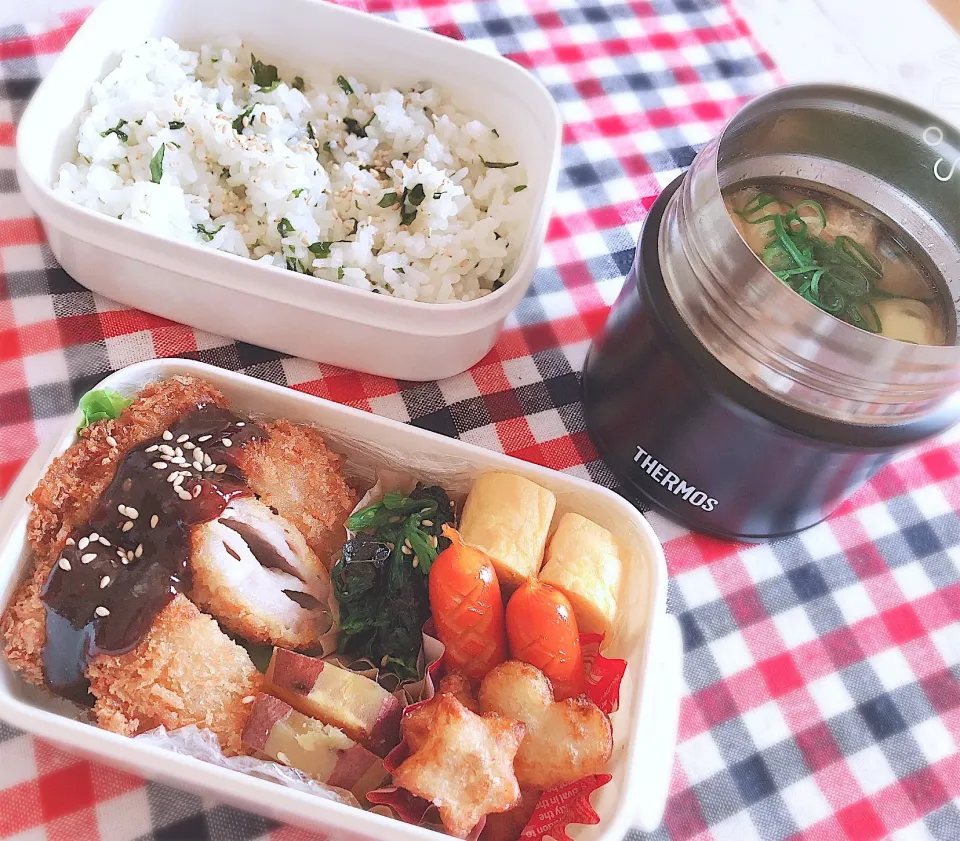 Snapdishの料理写真:4/9 旦那さんのお弁当🍙|☁︎s*a ☁︎さん