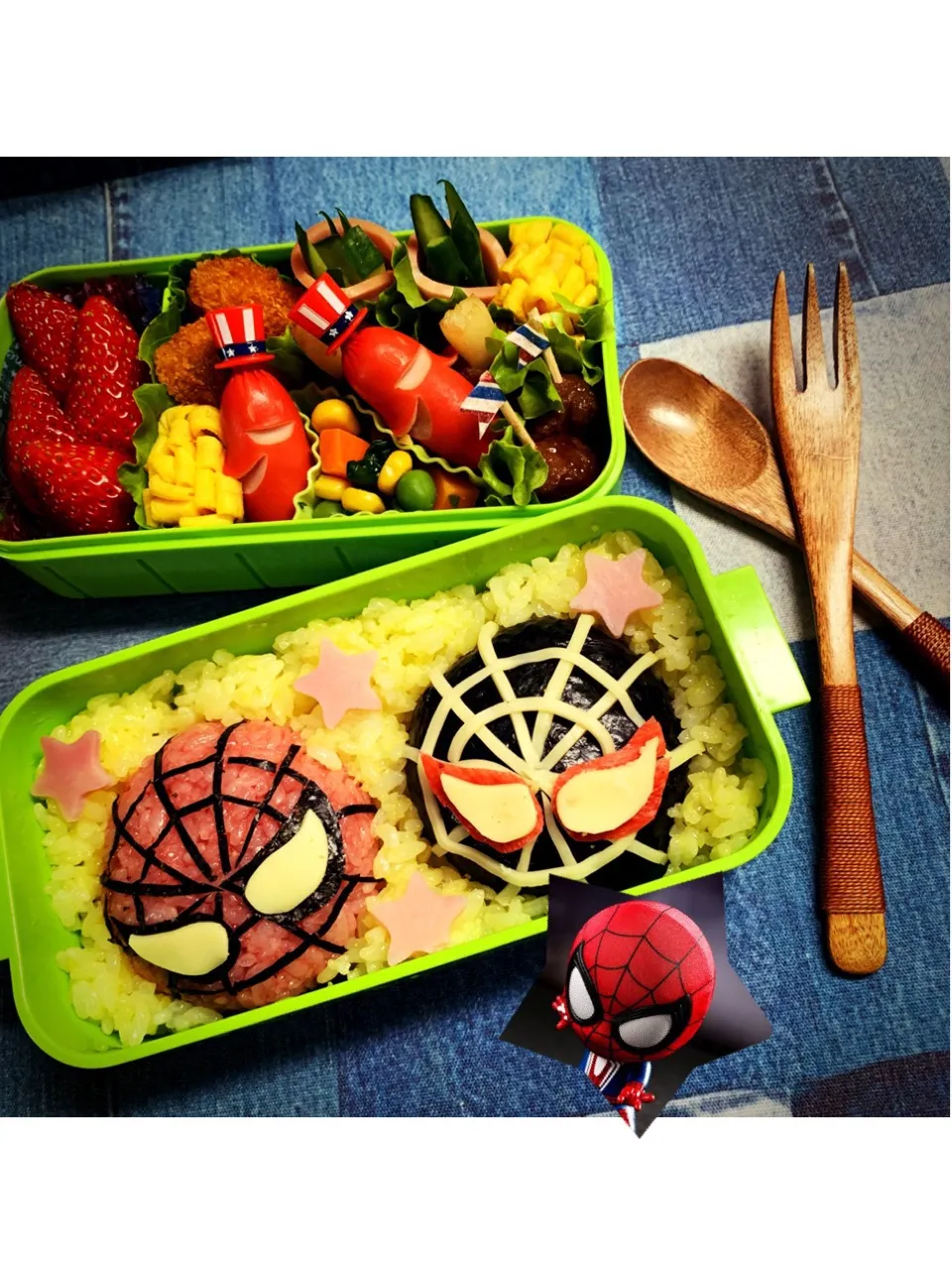 『スパイダーマン スパイダーバースお弁当』🕷٩(ˊᗜˋ*)و|ジュリさん