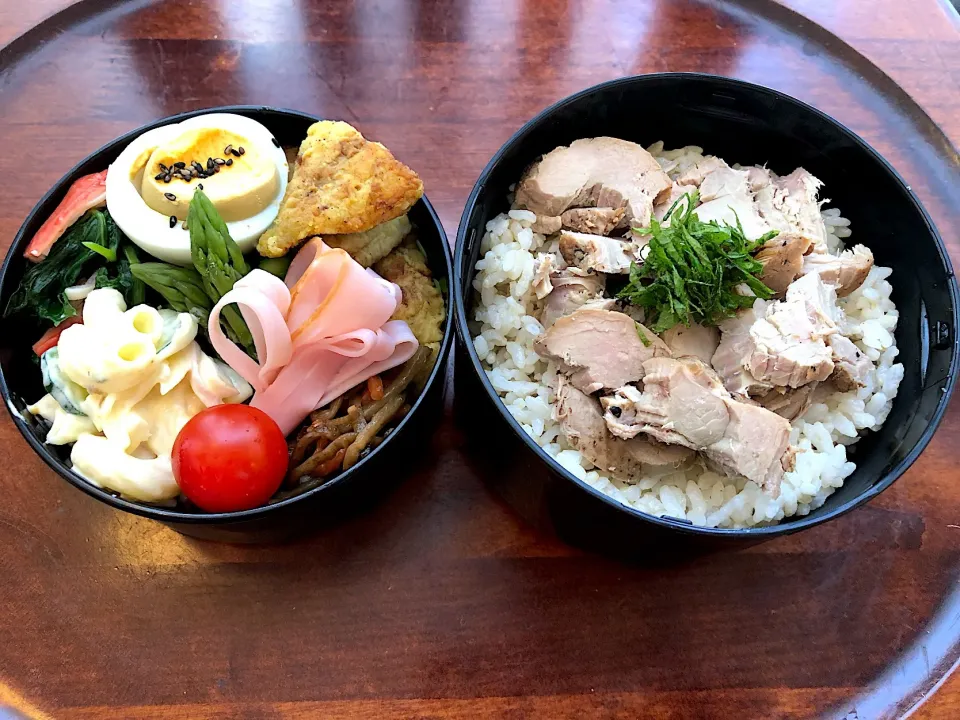 4月10日本日も息子弁当🍱🍙🍱鯵フライカレー風味など #息子弁当🍱🍴 #鯵フライ#自家製チャーシュー#札幌 #中島公園  #snapdish  #macaroni|Yukie  Toriseさん