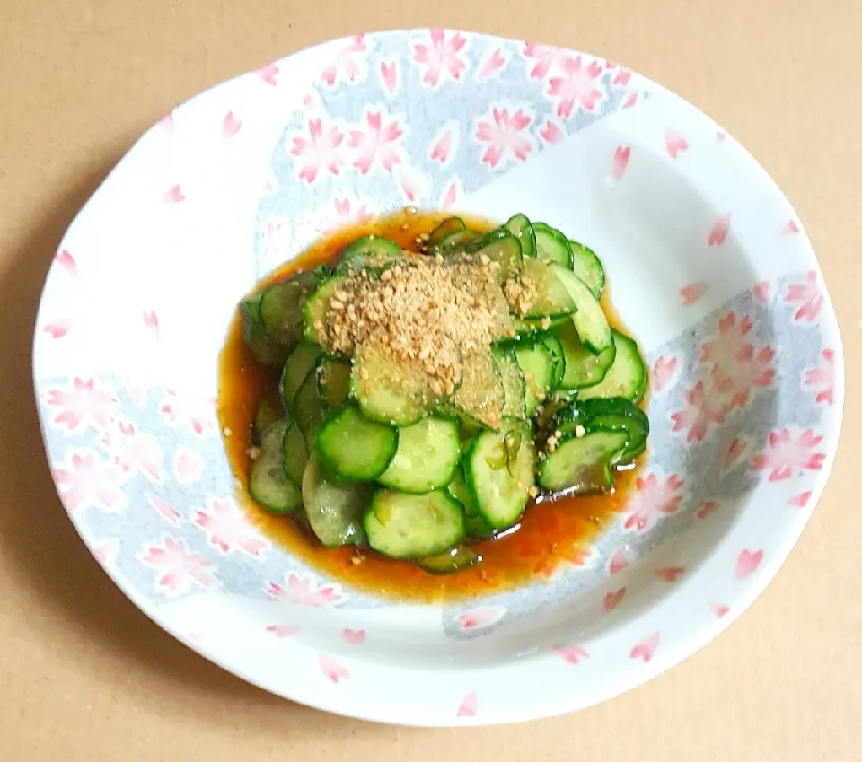 きゅうりの昆布つゆと米酢とごま油の和え物|ナナさん