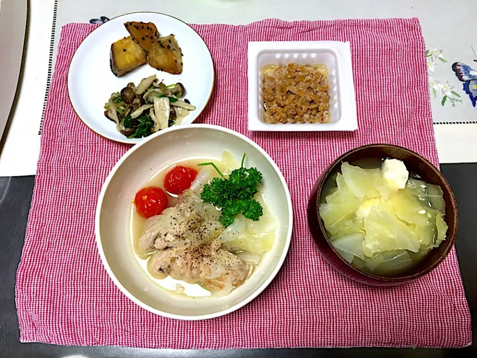 新玉ねぎと鶏肉の蒸し煮のご飯|みよさん