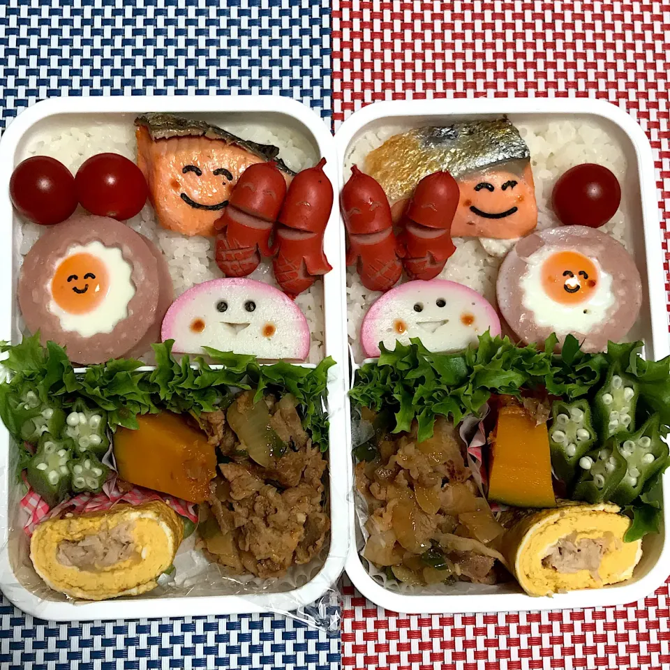 Snapdishの料理写真:2019年4月11日 ムスコ&オレ弁当♪|クッキングおやぢさん