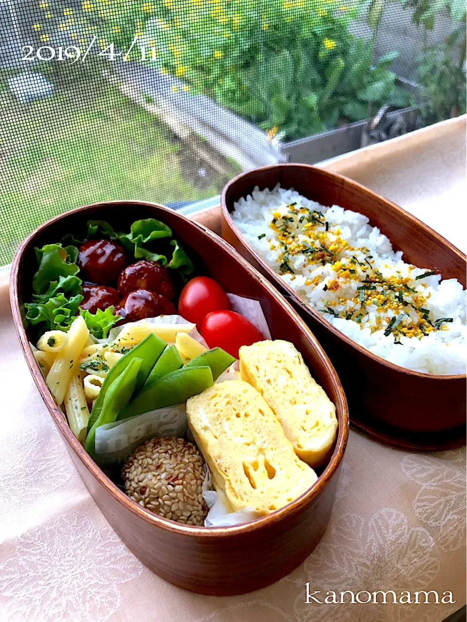 Snapdishの料理写真:息子弁当〜♪肉団子|ゆきさん