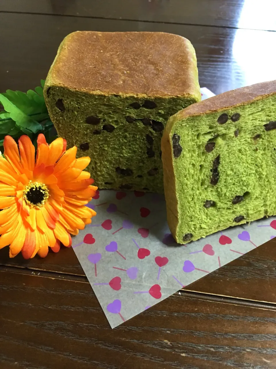 抹茶の角食〜甘納豆たっぷり | TOMOのブログ|TOMOさん