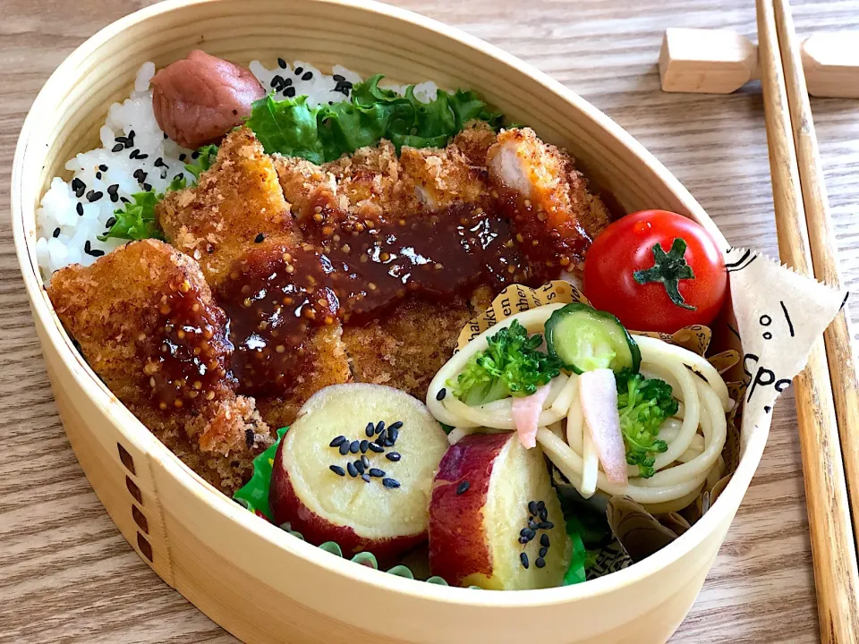 とんかつ弁当
 #お弁当  #わっぱ弁当  #だんな弁当  #トンカツ弁当|りえままキッチンさん