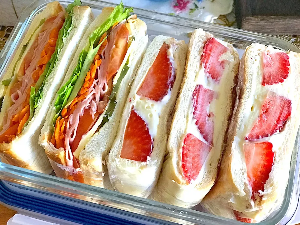 Kids bento cheese n ham sandwiche #fruits sandwich|Babyluv Cabrera Ocampoさん