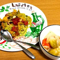 タコと野菜のジェノベーゼ&ポトフ|さとこさん