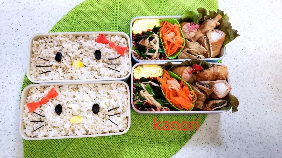 Snapdishの料理写真:久しぶりのバレーボール応援弁当　#キティちゃん|かのりさん