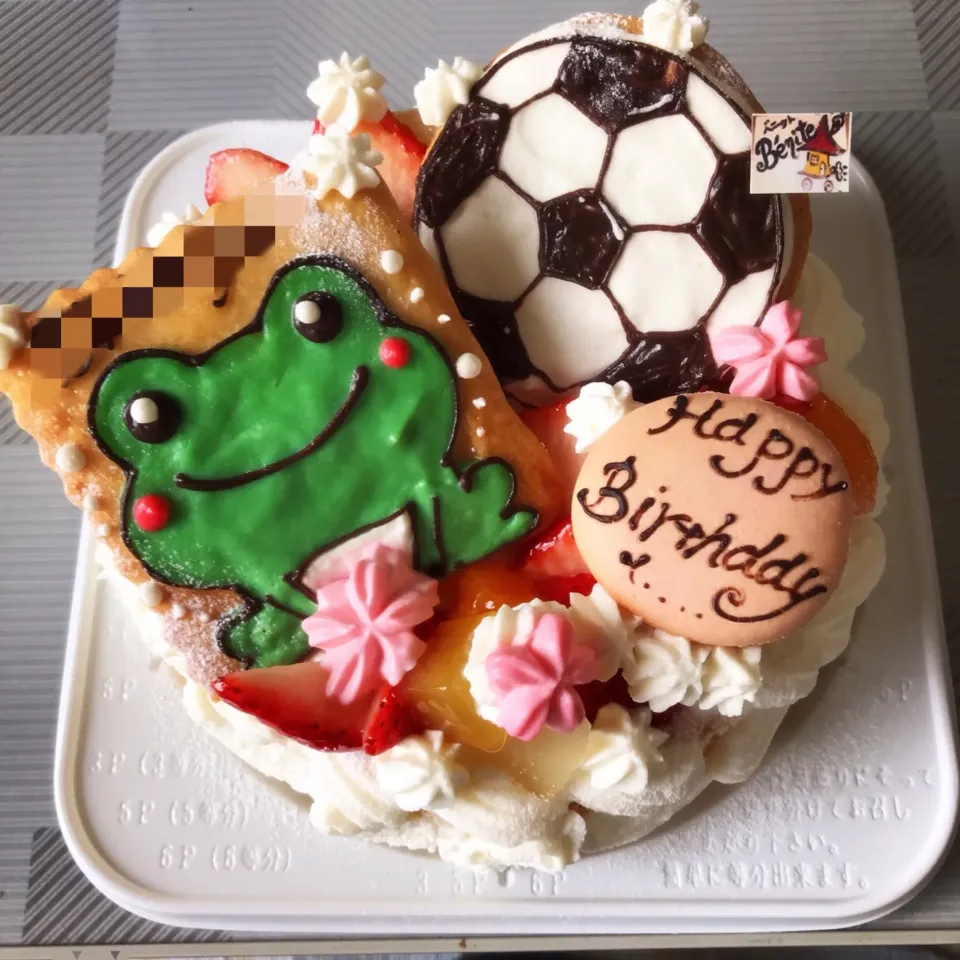 Snapdishの料理写真:🐸Birthday  cake🐸|ゆうさん