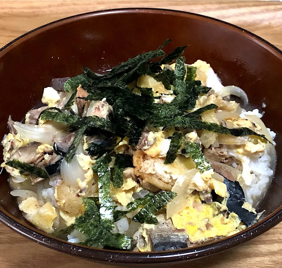 さば缶丼|まぁたんさん