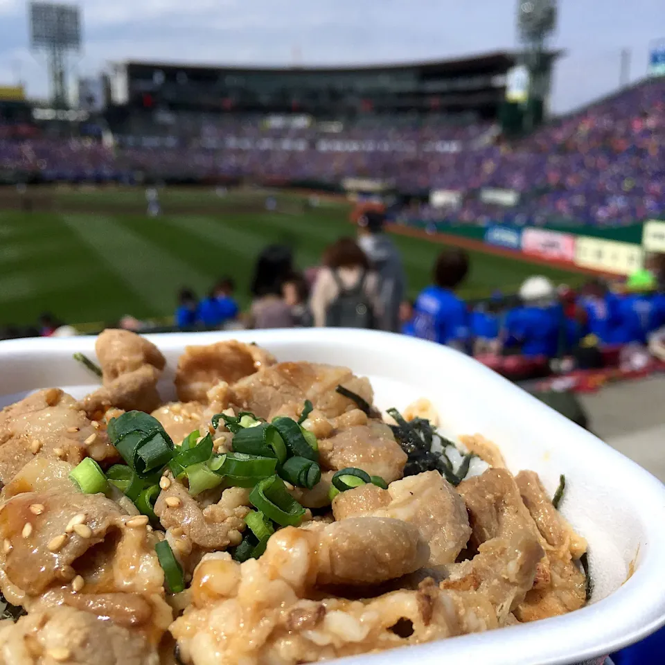 Snapdishの料理写真:今日の球場飯
エゴマ豚炙り焼き丼
2019.4.14|Yu Yu mamaさん