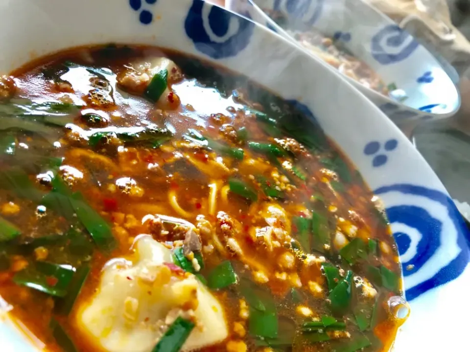 20190414味仙の台湾ラーメンに水餃子オン！
 #味仙ラーメンを自宅で  #うちごはん|akiyo22さん