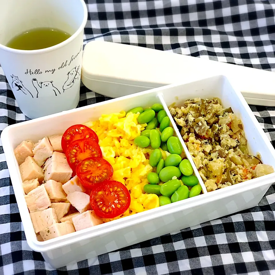 Snapdishの料理写真:自分弁当 #のっけ弁当  #ダイエット弁当|恭子さん