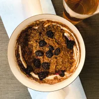 Oatmeal with Cacao powder & blackberries &sugar free ree maple syrup|0.5Souuさん