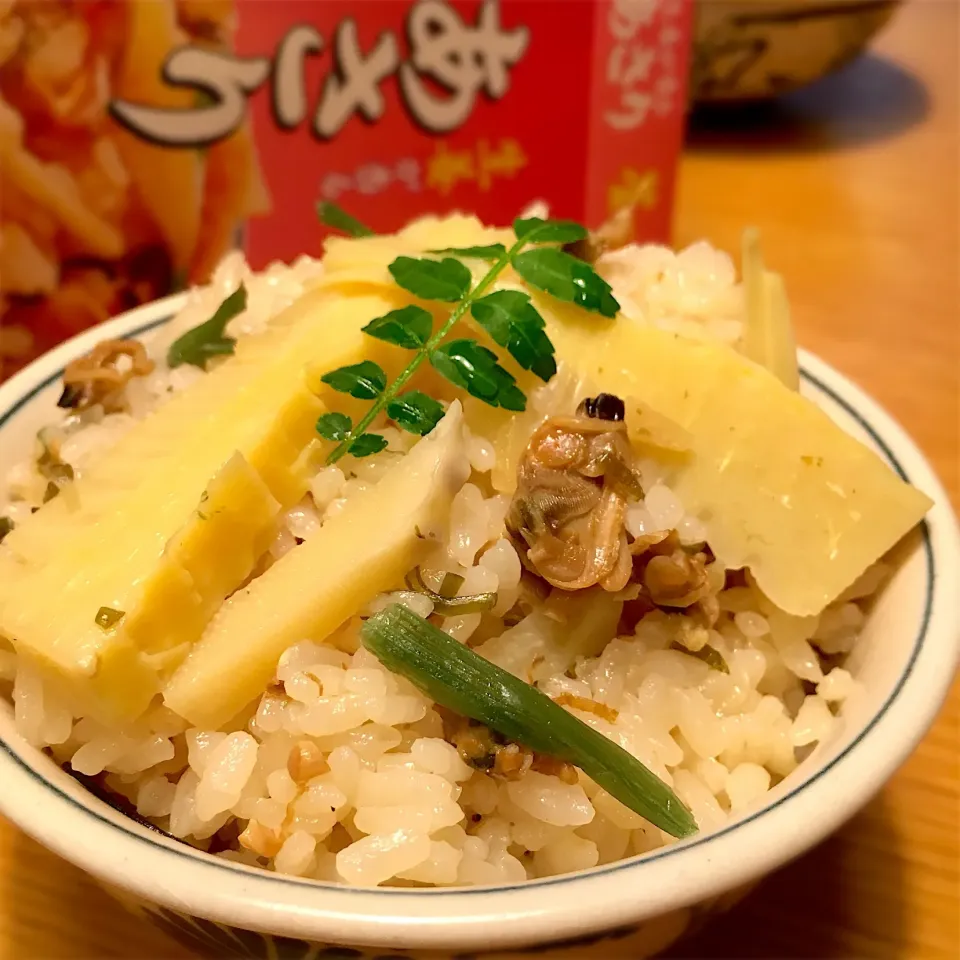 あさり釜めしに茹でたて筍も加えて炊きました|むぎこさん