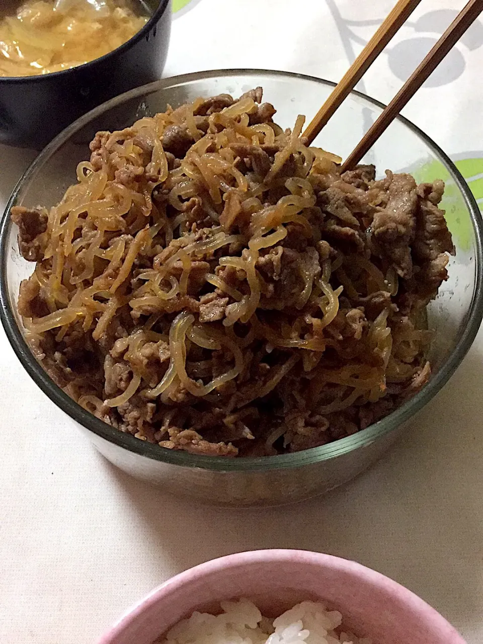 Snapdishの料理写真:なんか急に食べたくなったの、牛肉のしぐれ煮。しらたきで量増し。|hanakoさん