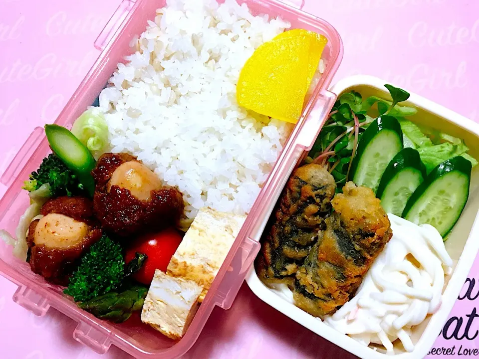 Snapdishの料理写真:うずらハンバーグ弁当🍱🥚|くろねこっく🐈‍⬛さん