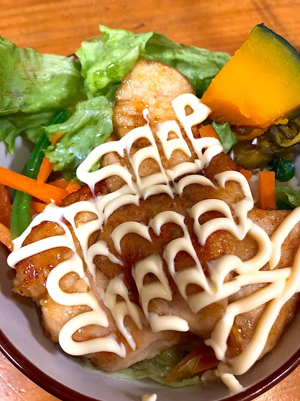 鶏胸肉のカレー照り焼き丼|harutomomamaさん