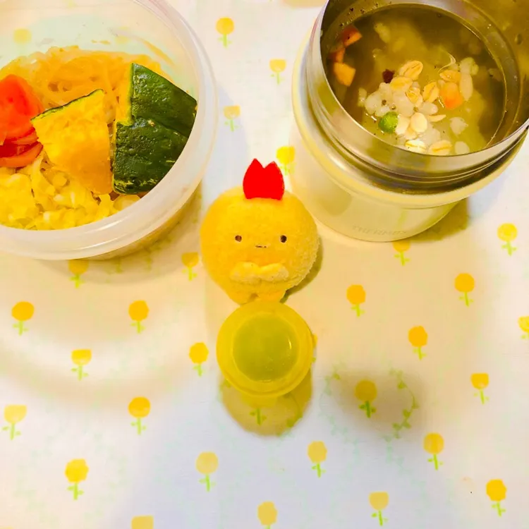 Snapdishの料理写真:2019.04.16 とり肉ポトフonライスグラノーラ弁当🌼|えまむらさん