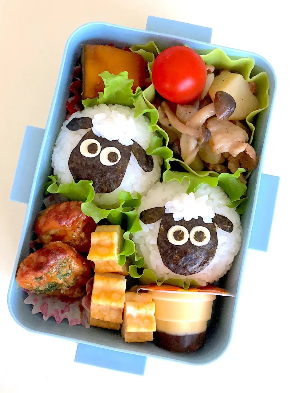 Snapdishの料理写真:ひつじのショーンおにぎり弁当♪|ikumonさん