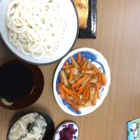 うどんとキンピラ|鶏肉たろうさん