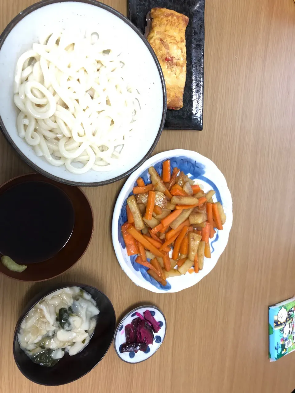 うどんとキンピラ|鶏肉たろうさん