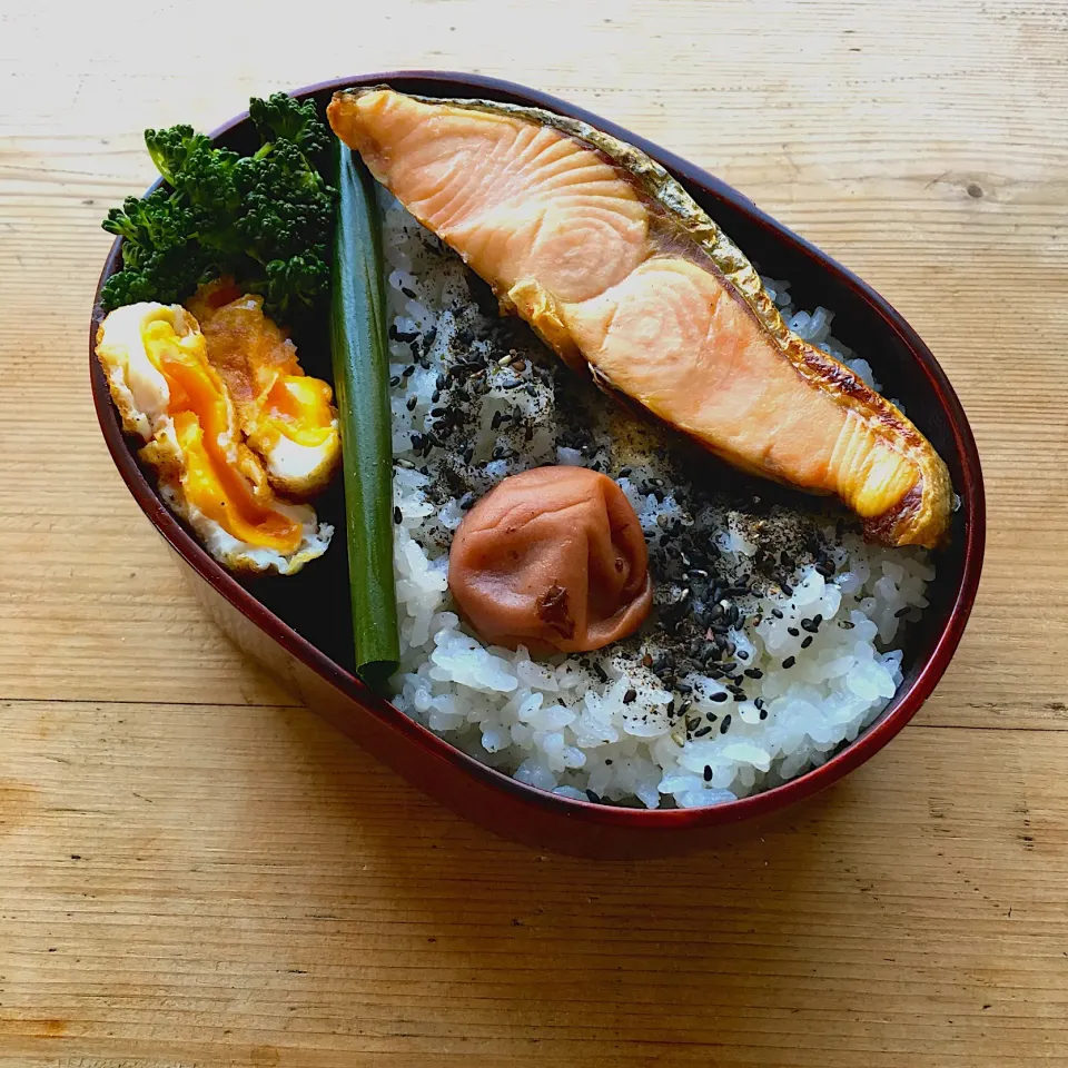 今日のお弁当‼︎ 16 April
 #お弁当  #弁当  #obento  #お弁当の記録  #鮭弁当  #土鍋炊きごはん  #土鍋  #シンプルなお弁当|Yoshinobu Nakagawaさん