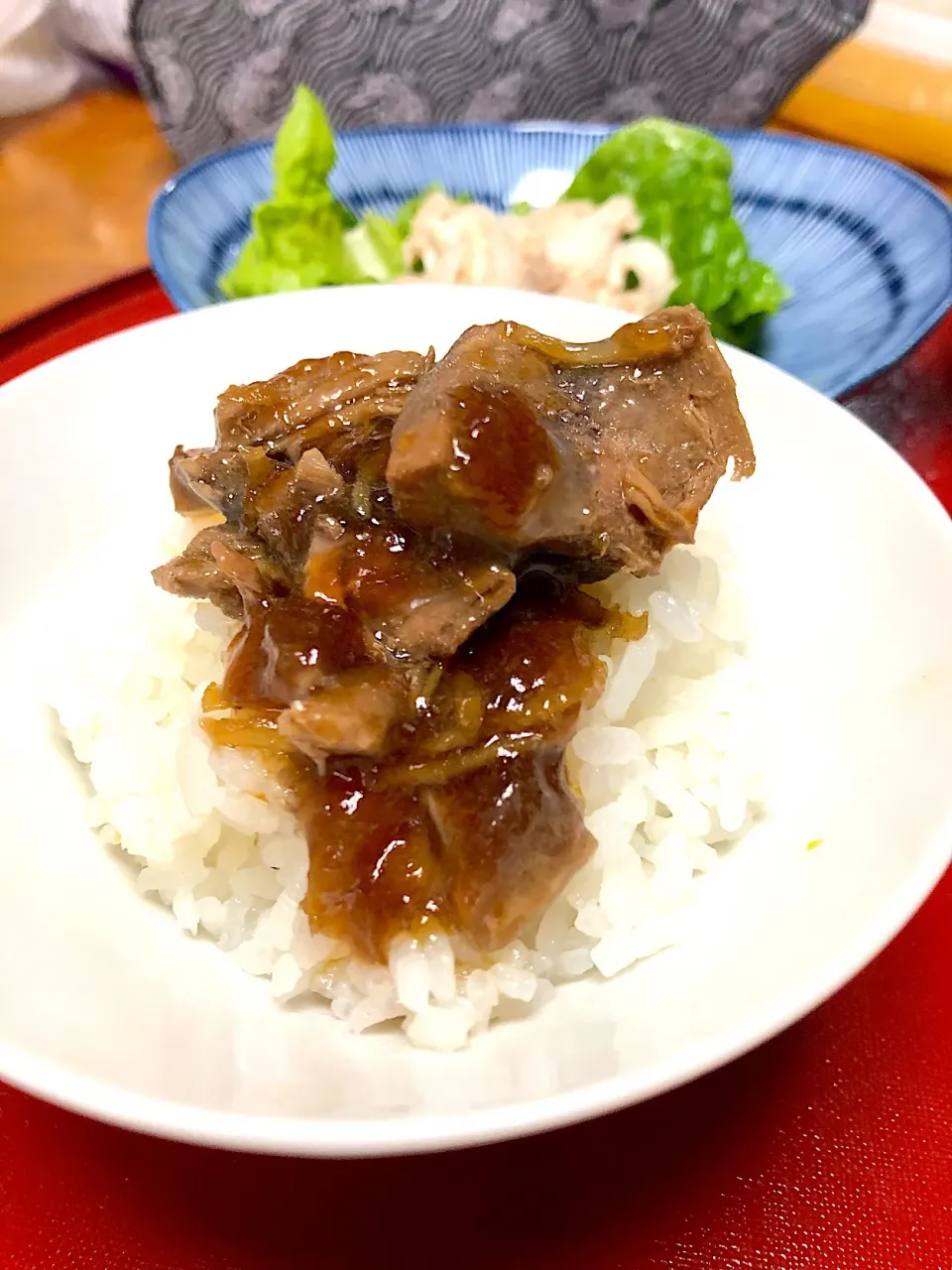 鮪の煮こごり飯|まゆさんさん