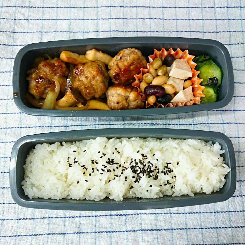 豚こまミートボールの甘辛炒め弁当|jun(・x・)さん