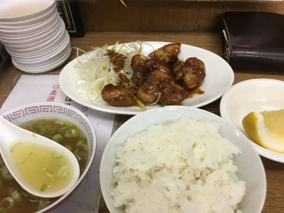 Snapdishの料理写真:みそダレネギ鶏定食500円|PegaOさん