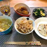 Snapdishの料理写真:晩ご飯 #ヤマモリ釜めしの素|みみりんさん