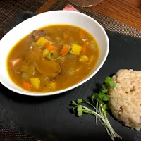 焼豚があまったので米粉カレー🍛にしました😋|めーみんさん