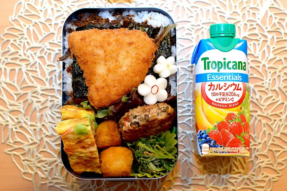 #息子弁当  #高校生弁当  #部活弁当  #作り置き弁当  #お弁当  #アジフライ弁当|dra-kichiさん