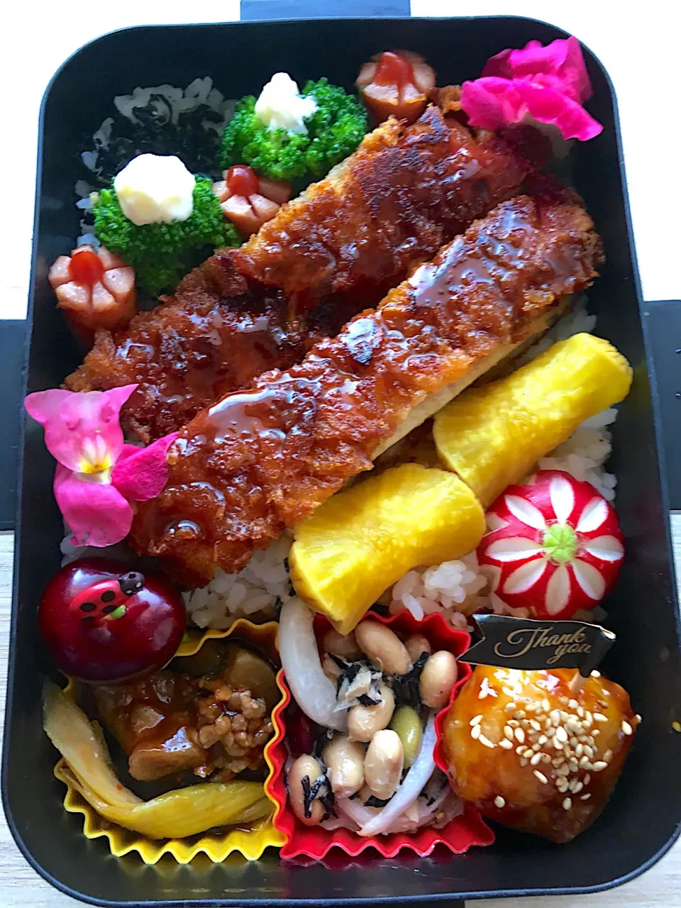 Snapdishの料理写真:☆ソースカツ弁#旦那弁当|marikoさん