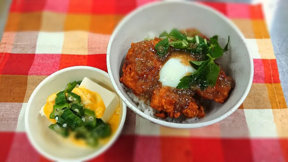 鶏から親子丼&冷奴たまごあんかけ|よっしー(=^ェ^=)さん