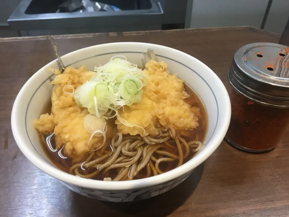 Snapdishの料理写真:あじ天そばきす乗せ540円|PegaOさん