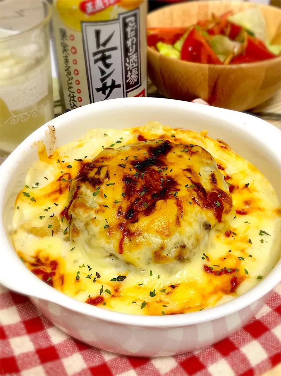 Snapdishの料理写真:今日の夕飯☆照り焼きハンバーグドリア|琥珀さん