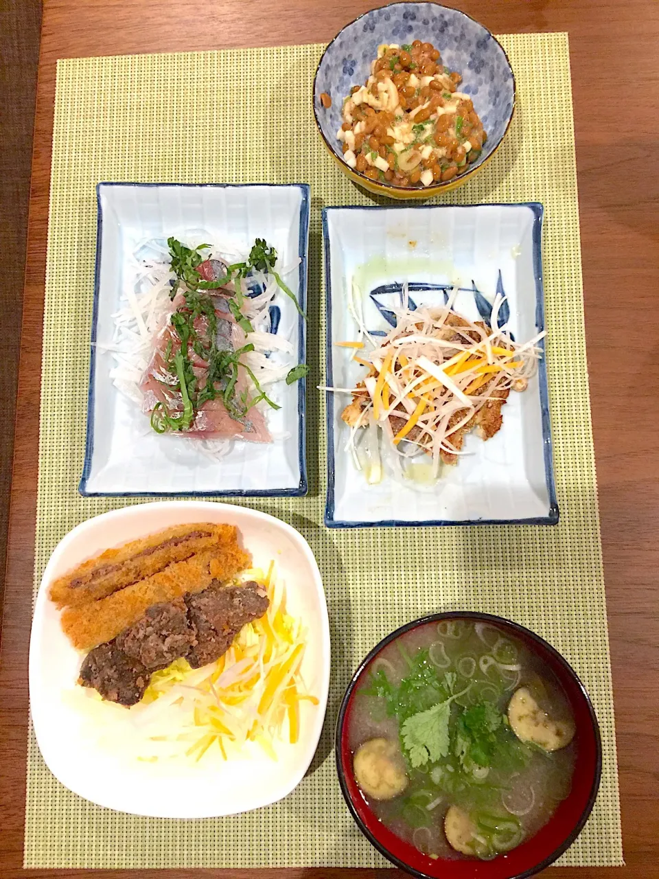 あじの刺身、あじのムニエル
鯨カツ、鯨の竜田揚げ|浜@ちゃんさん