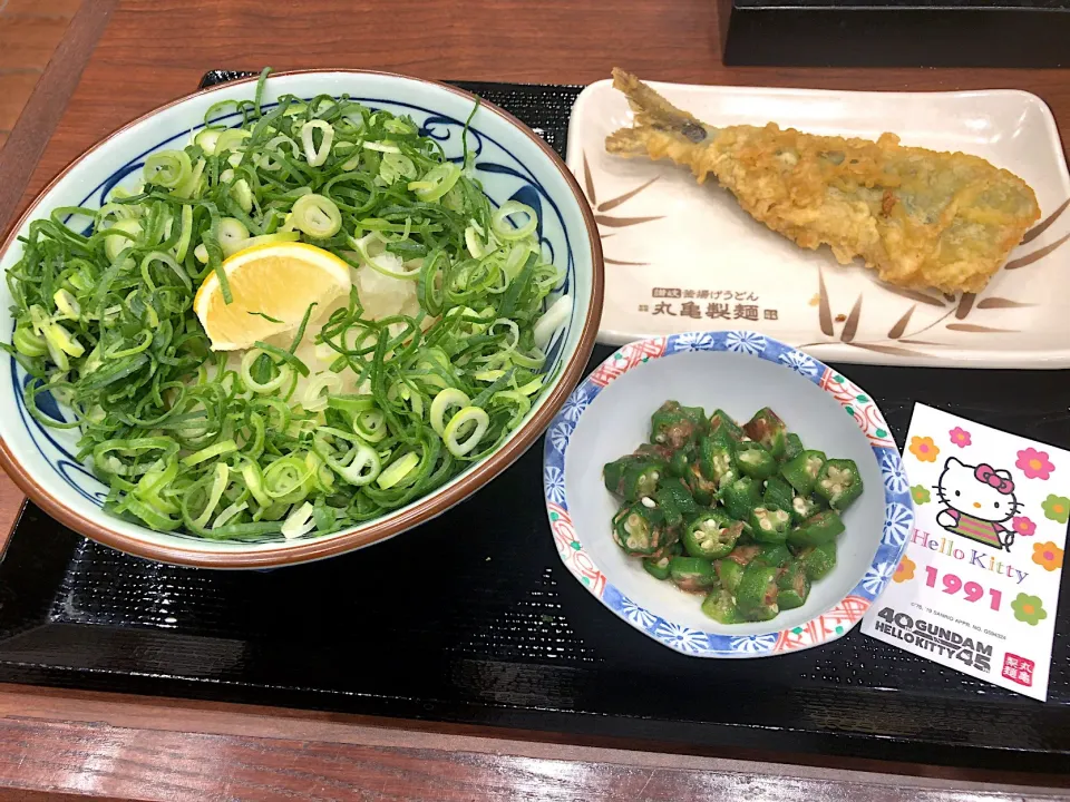 Snapdishの料理写真:おろし醤油うどん
w/ いわし天 & オクラおかか|T. Wonderさん