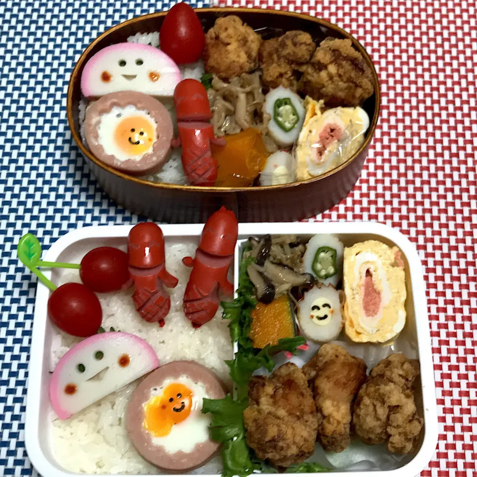 Snapdishの料理写真:2019年4月19日 ムスコ&オレ弁当♪|クッキングおやぢさん