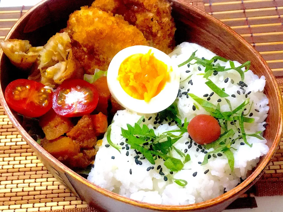 Snapdishの料理写真:#高校生男子のわっぱ弁当|もりや❤ゆりさん