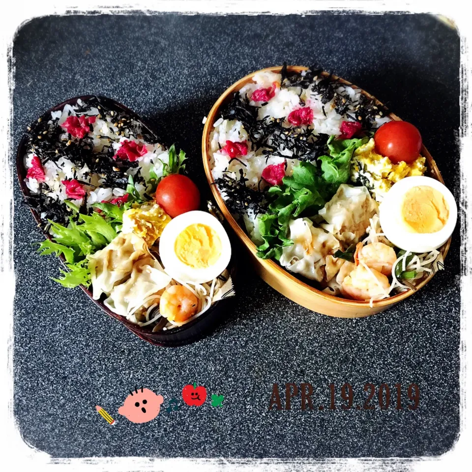 Snapdishの料理写真:4/19 ☺︎☺︎ 焼売＆海老ビーフン弁当☆|jon2さん