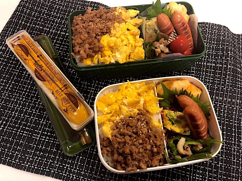 Snapdishの料理写真:4/19  旦那弁当＆息子弁当🍳|naaaaaaa♡さん