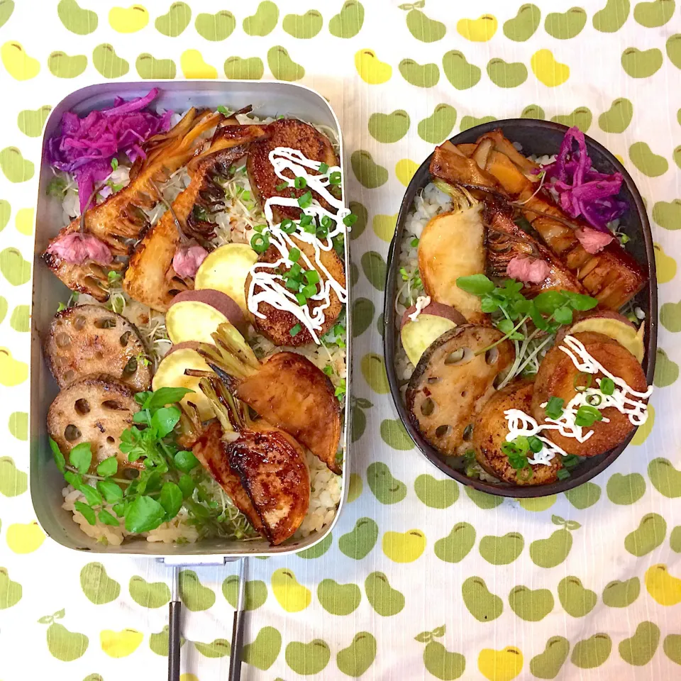 #vegan弁当 
野菜ステーキ弁当|makiko_aさん