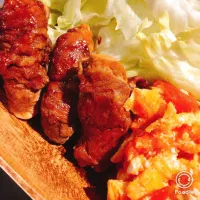 Snapdishの料理写真:豆腐の豚肉巻き|あすかさん